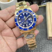 C/Clean Factory Rolex Full Gold Blue Ghost/41mm Full Gold Blue Submariner