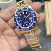 C/Clean Factory Rolex Full Gold Blue Ghost/41mm Full Gold Blue Submariner