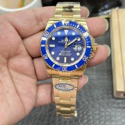 C/Clean Factory Rolex Full Gold Blue Ghost/41mm Full Gold Blue Submariner