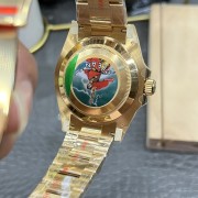 C/Clean Factory Rolex Full Gold Blue Ghost/41mm Full Gold Blue Submariner
