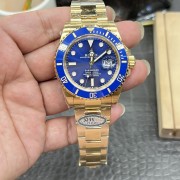C/Clean Factory Rolex Full Gold Blue Ghost/41mm Full Gold Blue Submariner