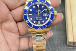 C/Clean Factory Rolex Full Gold Blue Ghost/41mm Full Gold Blue Submariner