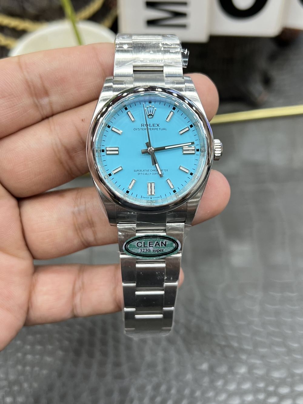 C/Clean Factory Rolex Oyster Perpetual Series/36mm Blue Dial/Equipped with Shanghai 3230  第1张