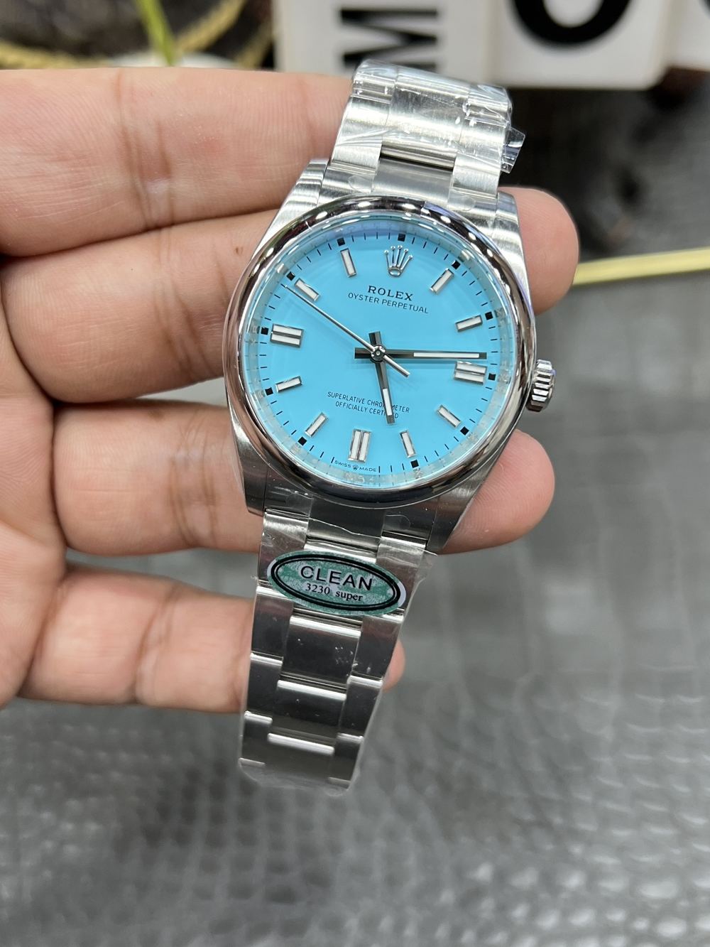 C/Clean Factory Rolex Oyster Perpetual Series/36mm Blue Dial/Equipped with Shanghai 3230  第3张
