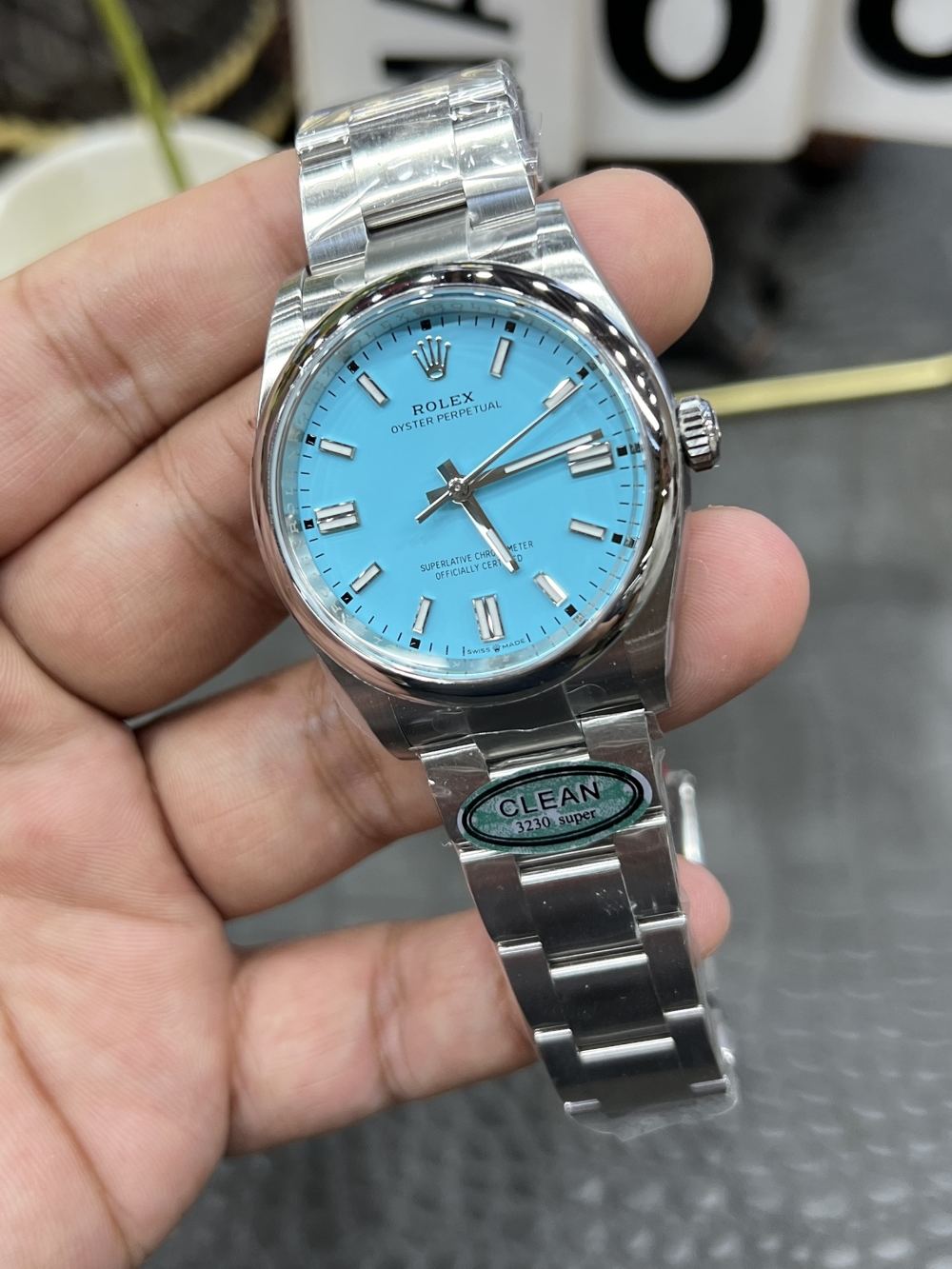 C/Clean Factory Rolex Oyster Perpetual Series/36mm Blue Dial/Equipped with Shanghai 3230  第5张