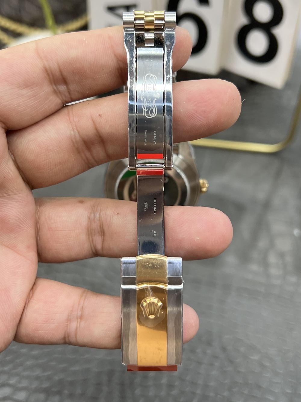 C/Clean Factory Rolex Datejust Series/41mm Gold Black Diamond Face  第8张