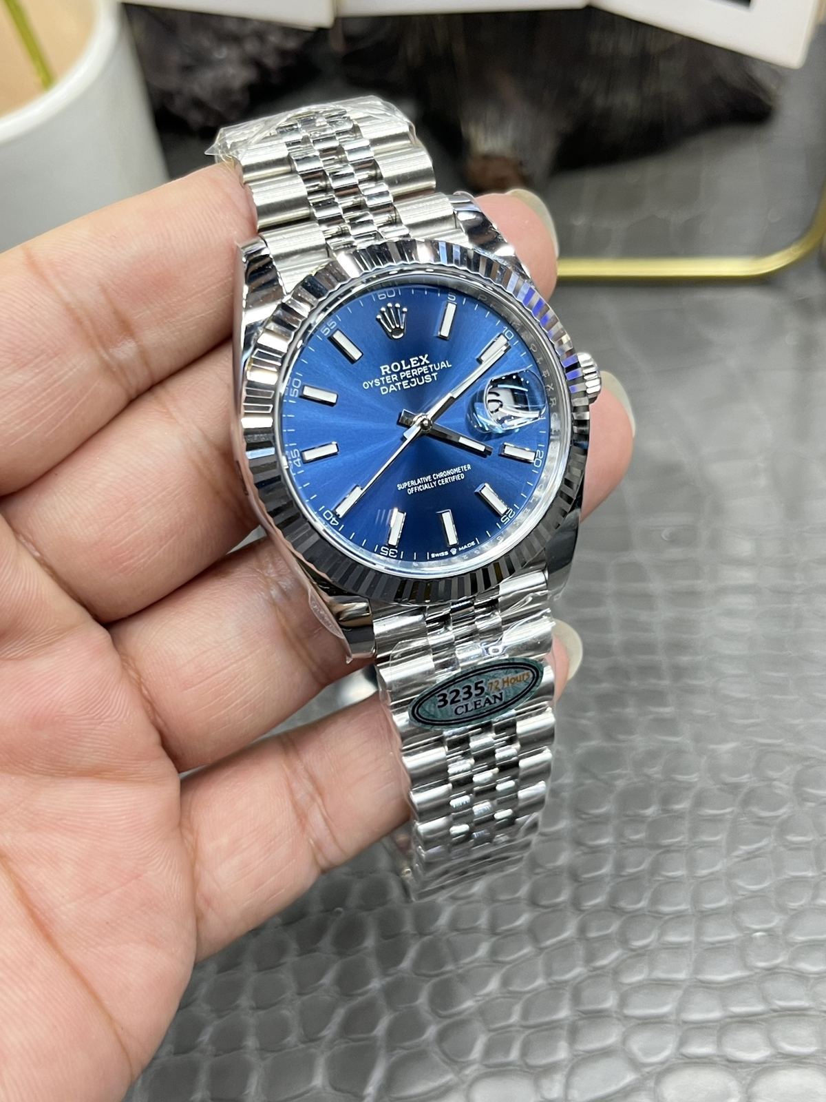 C/Clean Factory Rolex Datejust series/41mm Blue Datejust  第4张