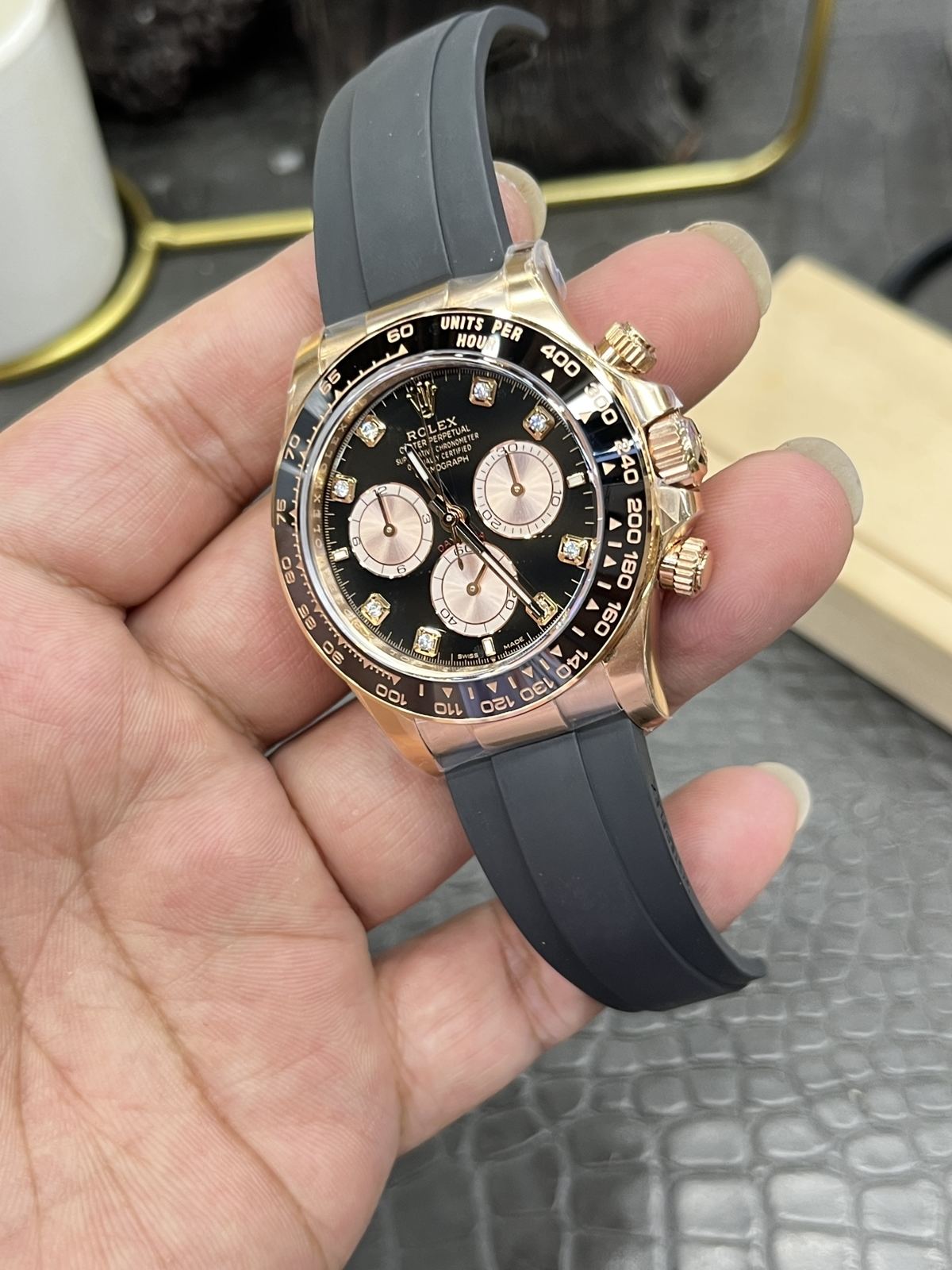 C/Clean Factory Rolex Daytona Series/40mm Rose Gold Diamond Dial  第5张