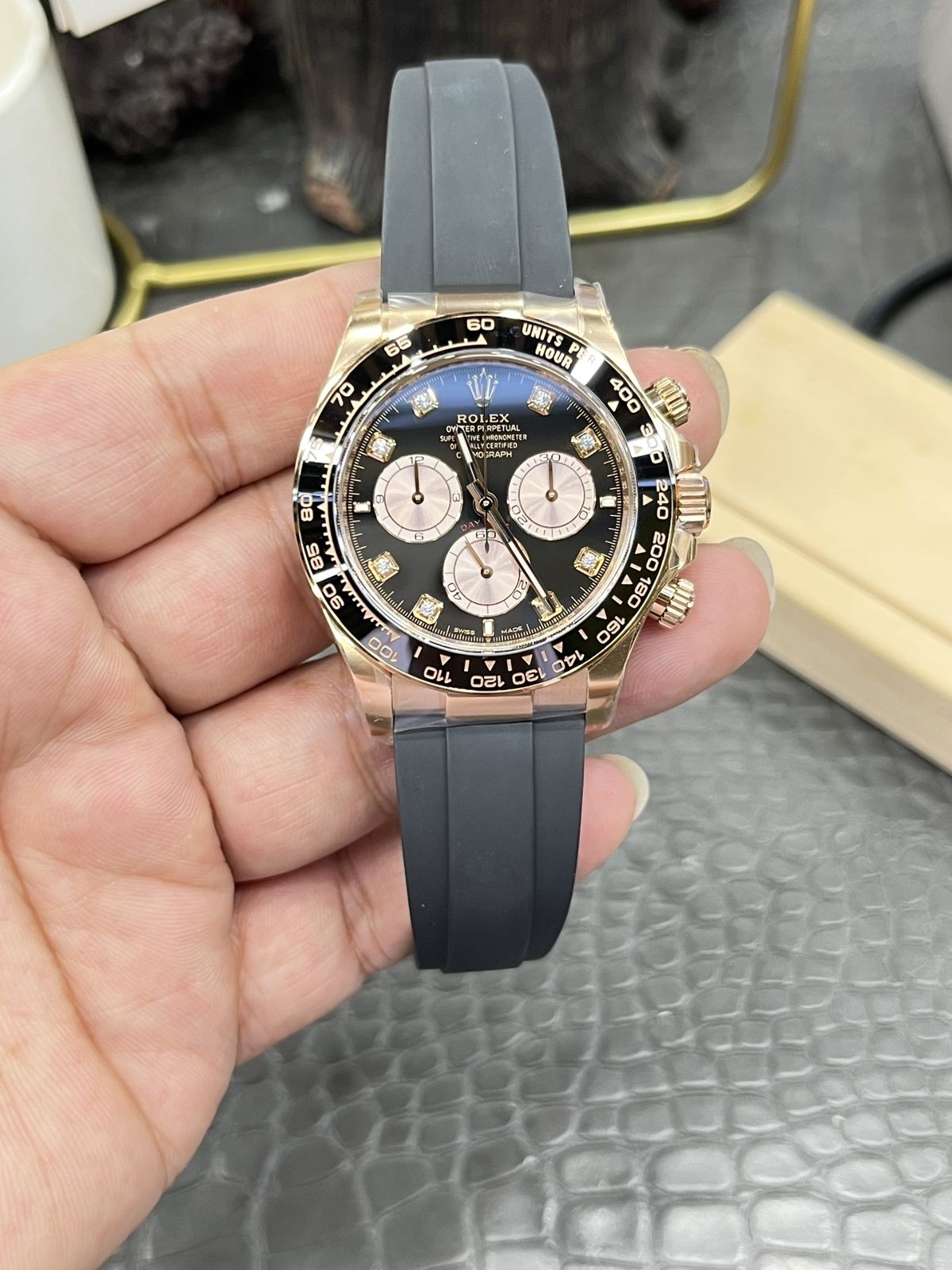 C/Clean Factory Rolex Daytona Series/40mm Rose Gold Diamond Dial  第1张