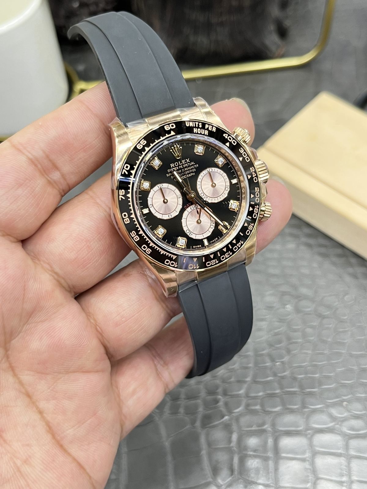 C/Clean Factory Rolex Daytona Series/40mm Rose Gold Diamond Dial  第4张