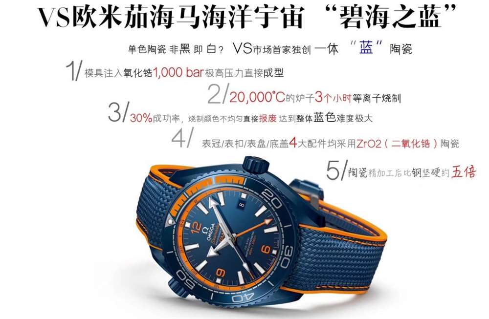 VS厂欧米茄海洋宇宙碧海之蓝陶瓷表壳如何,返修率高吗? 第5张