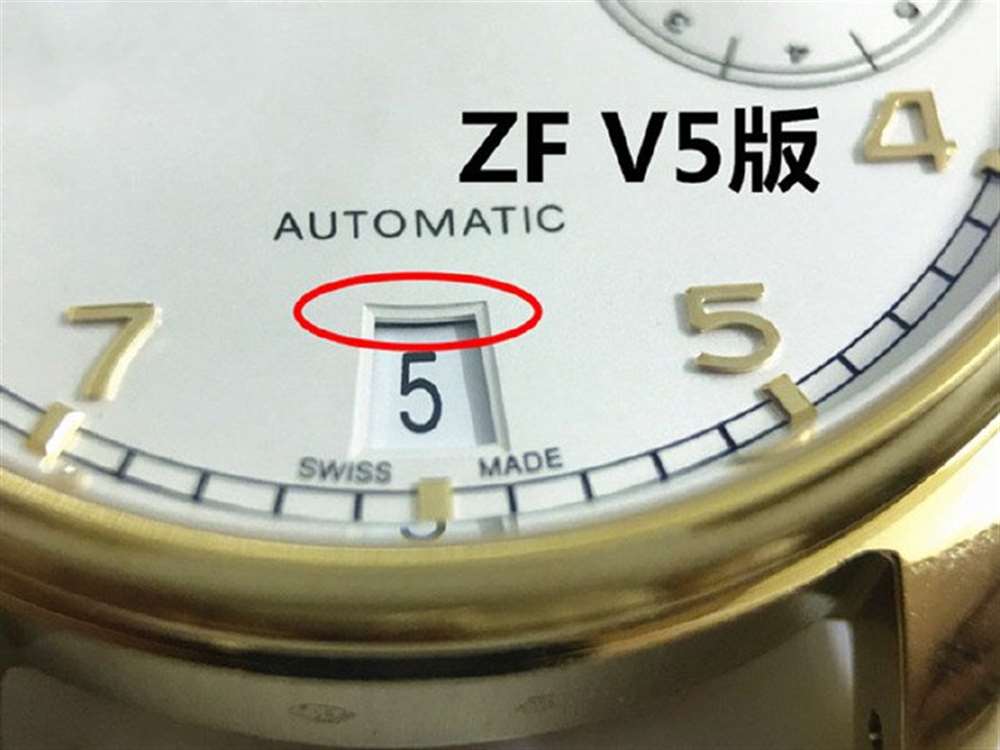ZF厂万国V5葡七黄金版对比低版本有什么区别？  第8张
