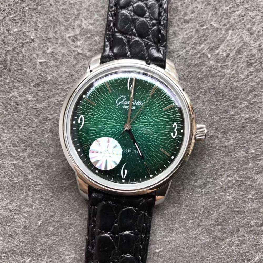 YL厂格拉苏蒂复古绿60年代复刻表做工评测-德系复古手表  第2张