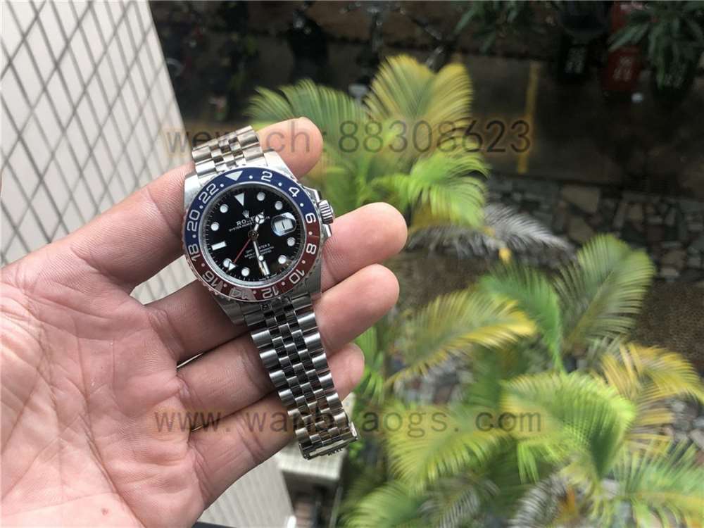 GM厂劳力士格林尼治GMT红蓝可乐圈V3版复刻表深度解解析-实拍展示 第2张
