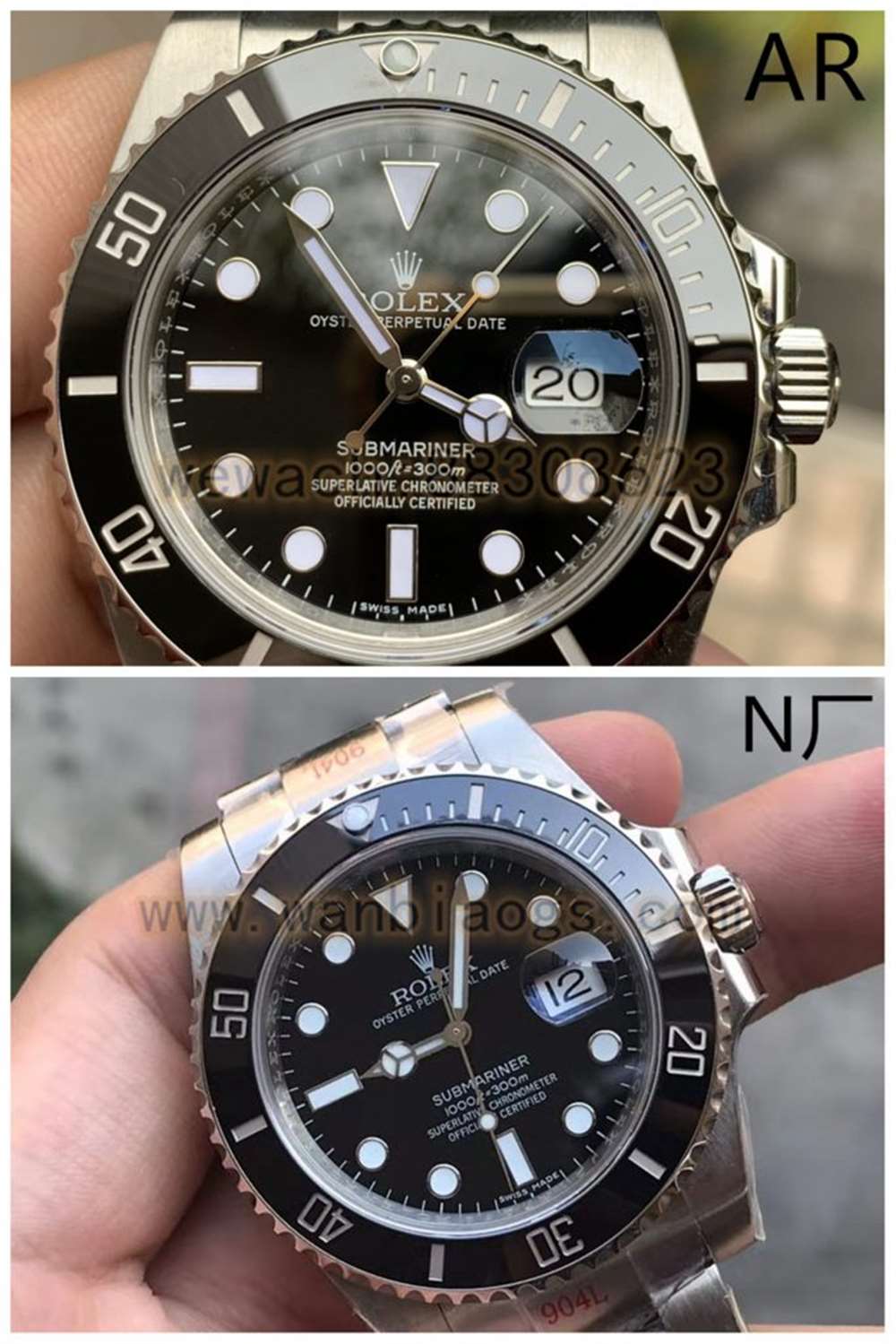 N厂劳力士N10版黑鬼对比AR厂V3版黑水鬼哪个更强? 第1张