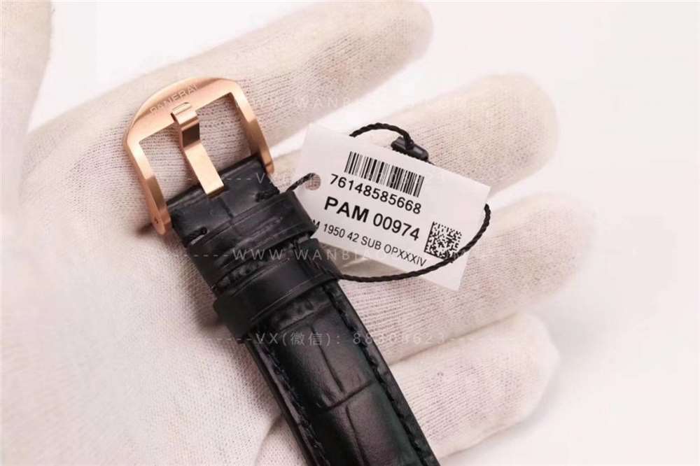 VS厂沛纳海974红金42毫米腕表评测-PAM974硬汉柔情的完美呈现  第5张