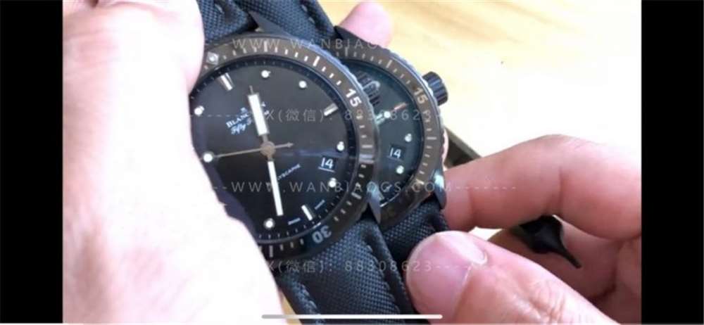 GF厂宝珀五十噚5000「深潜器蓝面陶瓷」腕表做工评测  第8张