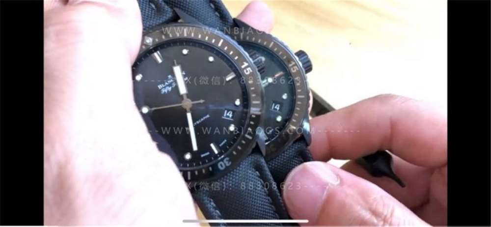 GF厂宝珀五十噚5000「深潜器蓝面陶瓷」腕表做工评测 第8张