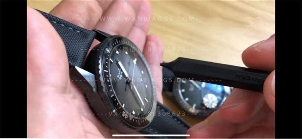 GF厂宝珀五十噚5000「深潜器蓝面陶瓷」腕表做工评测  第9张