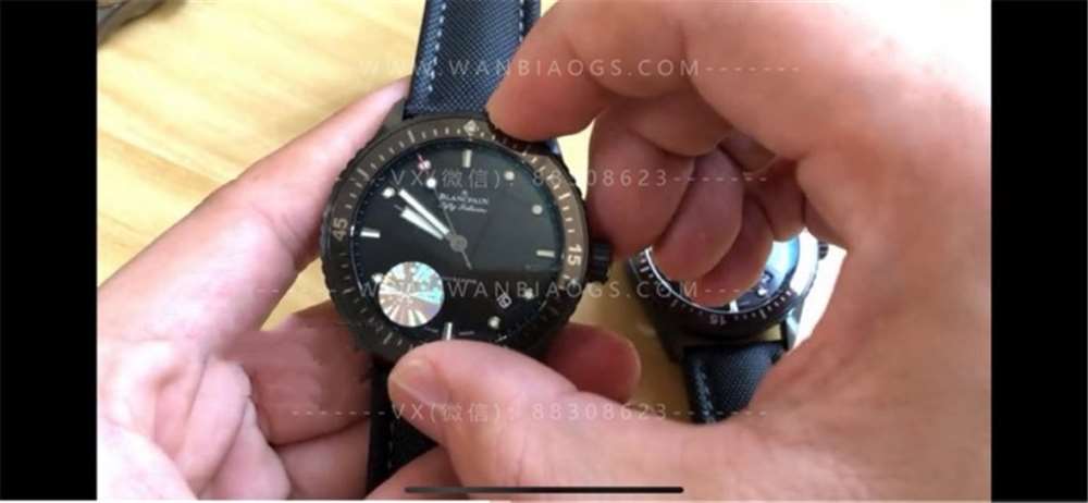 GF厂宝珀五十噚5000「深潜器蓝面陶瓷」腕表做工评测 第15张