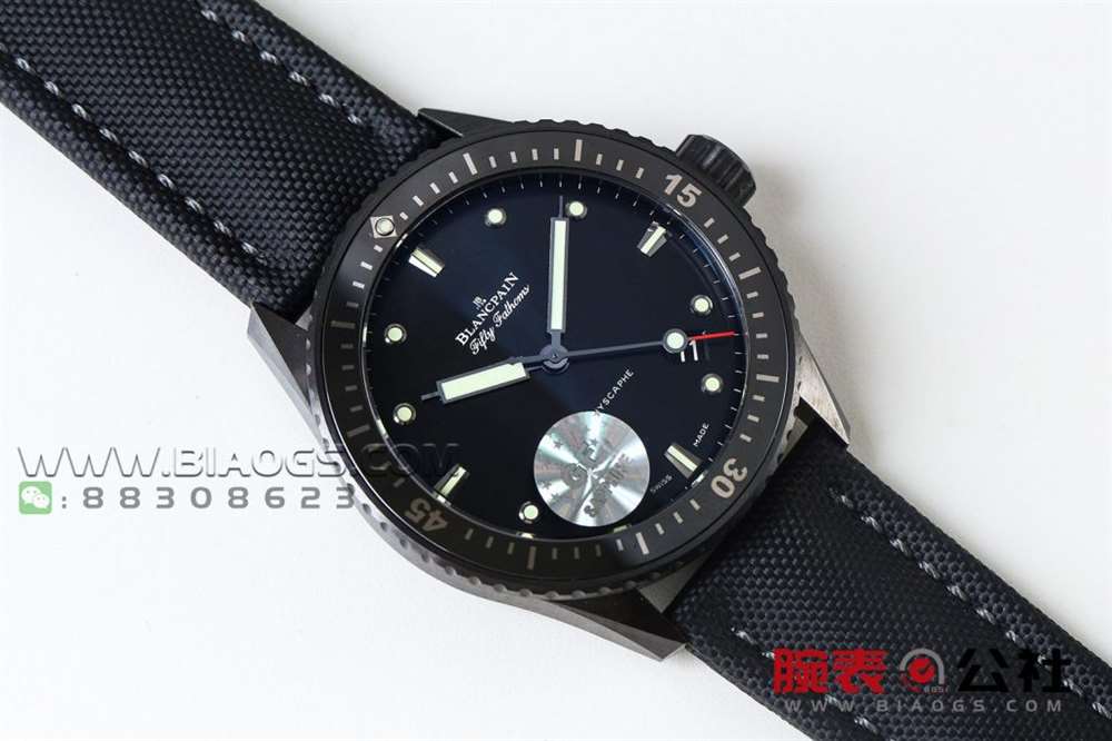 GF厂宝珀五十噚5000「深潜器蓝面陶瓷」腕表做工评测  第18张
