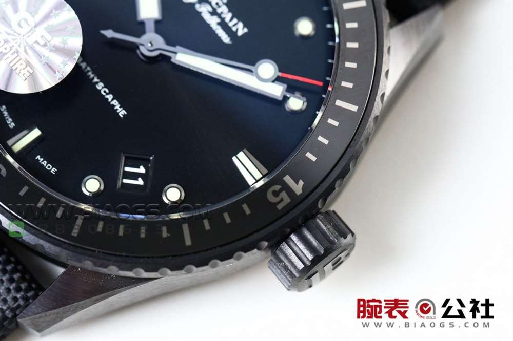 GF厂宝珀五十噚5000「深潜器蓝面陶瓷」腕表做工评测  第29张