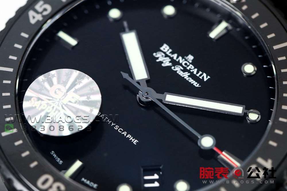 GF厂宝珀五十噚5000「深潜器蓝面陶瓷」腕表做工评测 第30张