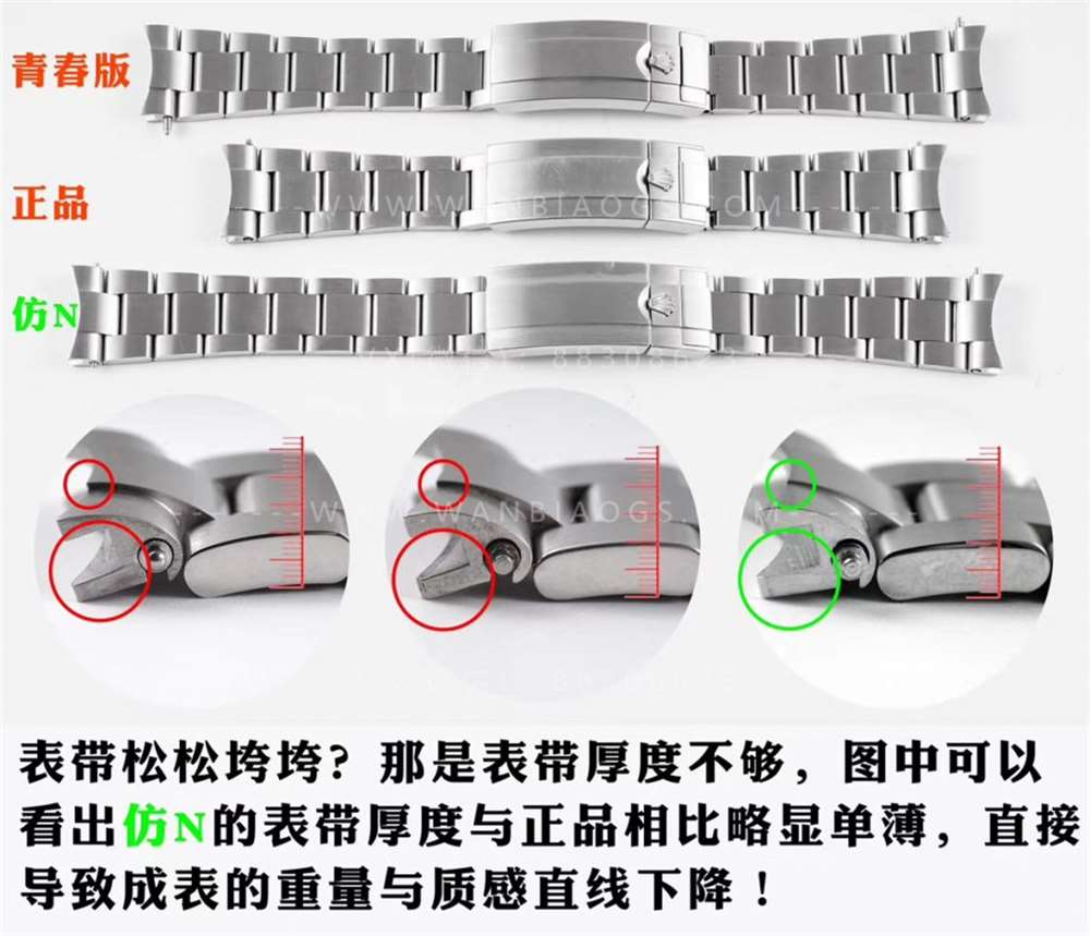 N厂劳力士青春版绿鬼对比正品优势在哪里? 第11张