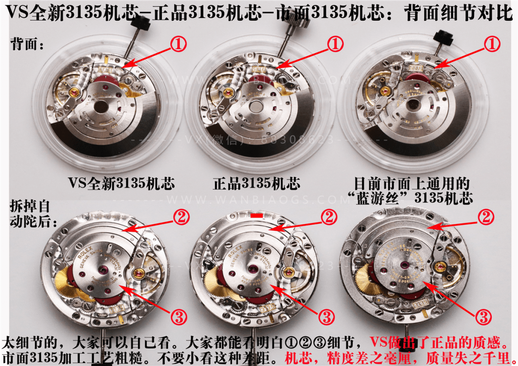 VS厂劳力士全新水鬼系列3135机做工评测 第3张