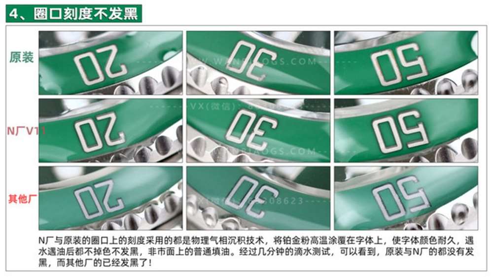 N厂劳力士v11版绿水鬼对比原装以及市场版本图文评测 第4张