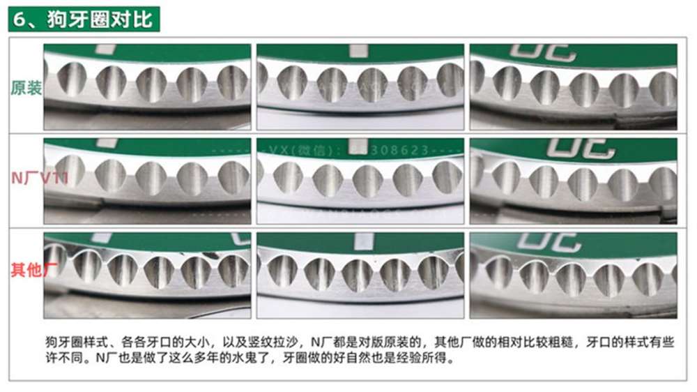 N厂劳力士v11版绿水鬼对比原装以及市场版本图文评测 第6张