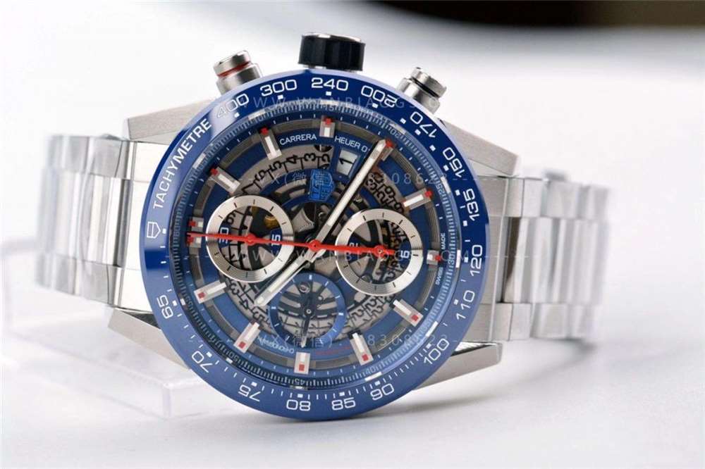 XF厂泰格豪雅卡莱拉系列-全新蓝面腕表做工评测  第4张