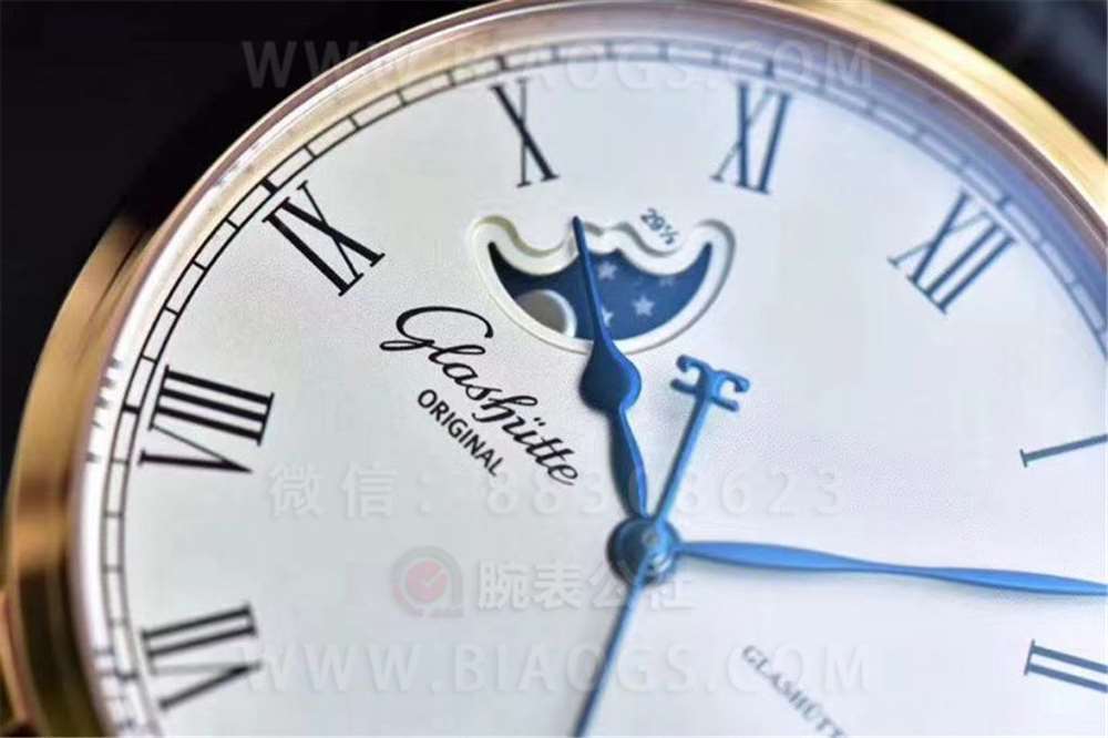 GF厂格拉苏蒂原创议员大日历月相腕表做工评测  第19张