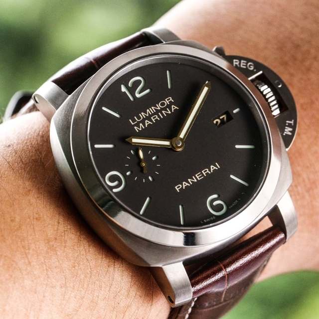 vs厂沛纳海PAM351钛金属自动上链机械腕表赏析 vs厂沛纳海PAM351钛金属自动上链机械腕表赏析