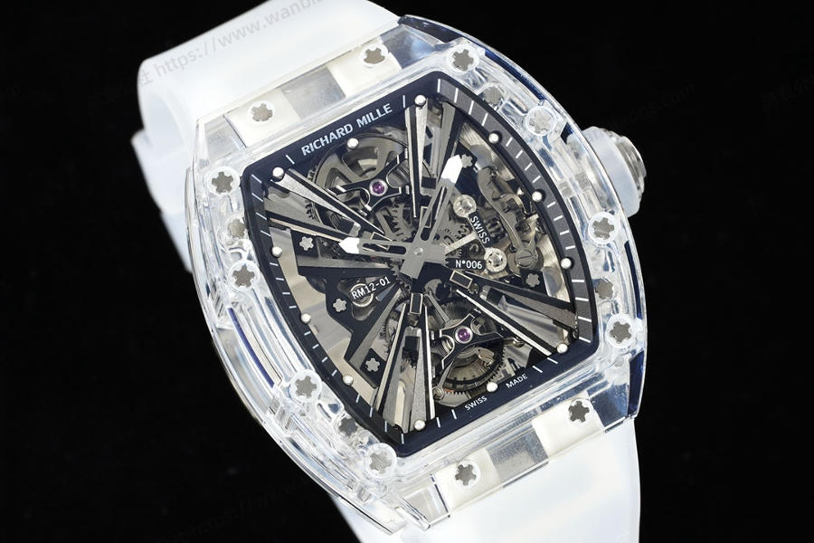 RM厂理查德米勒RICHARD MILLE RM12-01陀飞轮蓝宝石透明版腕表赏析 第2张