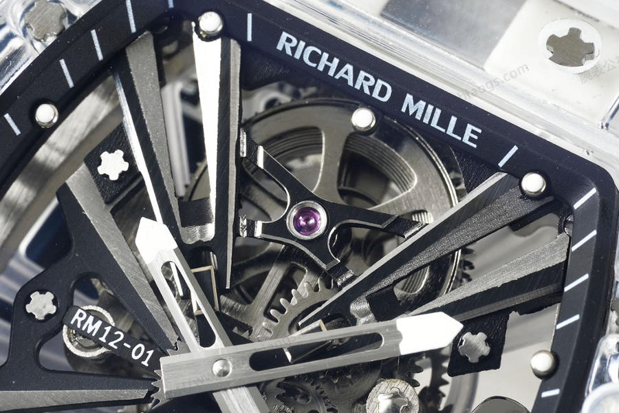 RM厂理查德米勒RICHARD MILLE RM12-01陀飞轮蓝宝石透明版腕表赏析 第5张