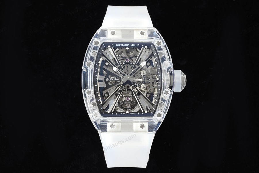 RM厂理查德米勒RICHARD MILLE RM12-01陀飞轮蓝宝石透明版腕表赏析 第1张