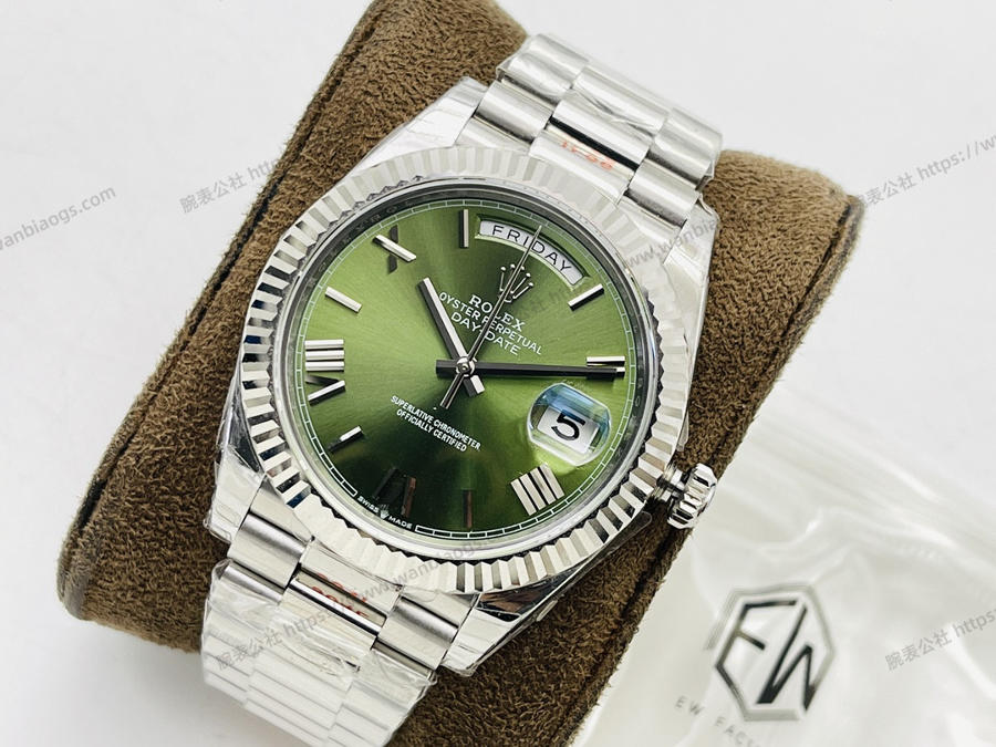 EW厂劳力士Rolex星期日志型40mm系列3255机芯(绿盘)腕表赏析 第2张