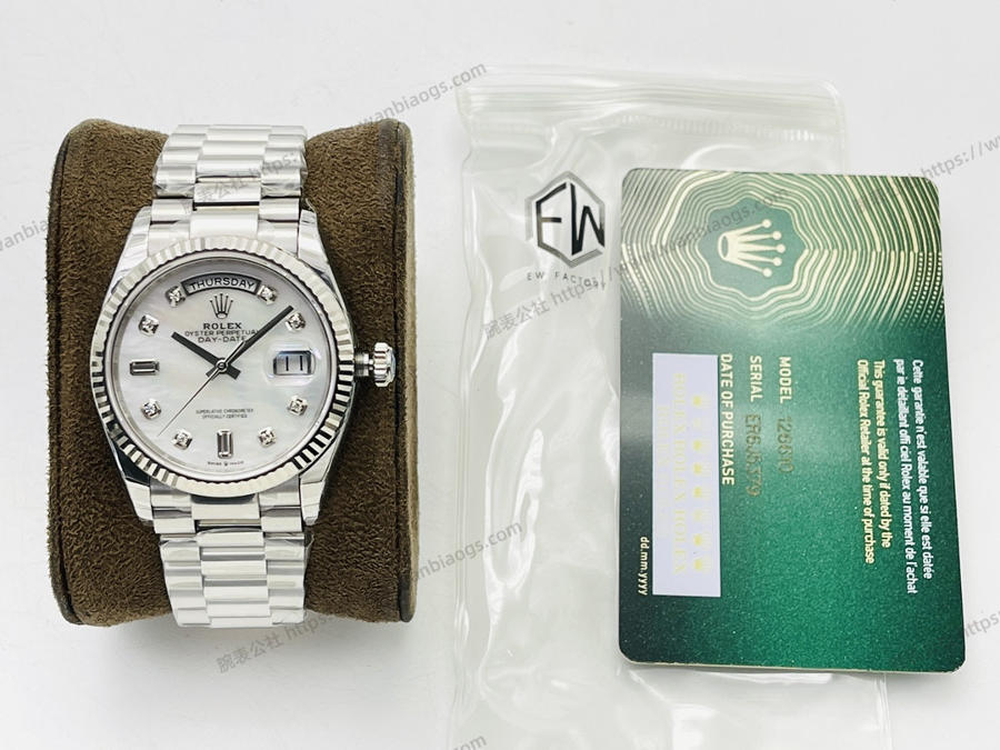 EW厂劳力士Rolex星期日志型40mm系列3255机芯(白盘)腕表赏析 EW厂劳力士Rolex星期日志型40mm系列3255机芯(白盘)腕表赏析