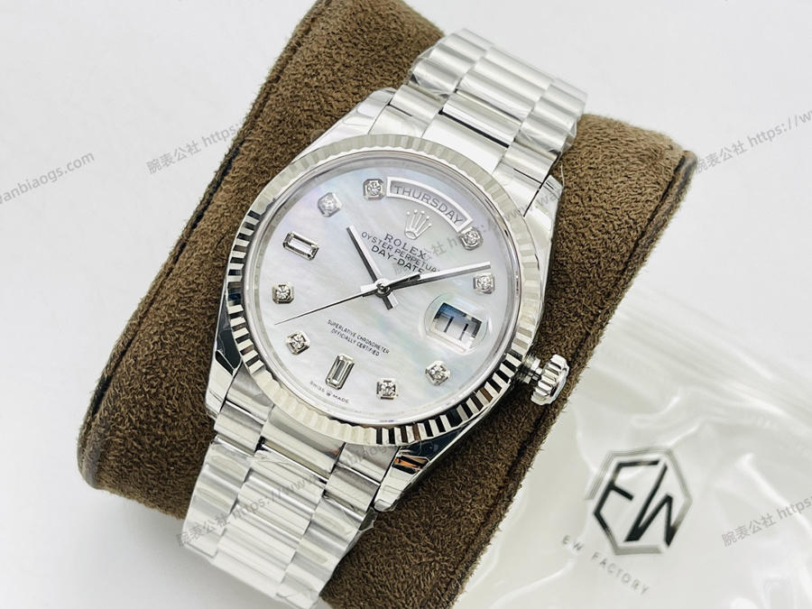 EW厂劳力士Rolex星期日志型40mm系列3255机芯(白盘)腕表赏析 第2张