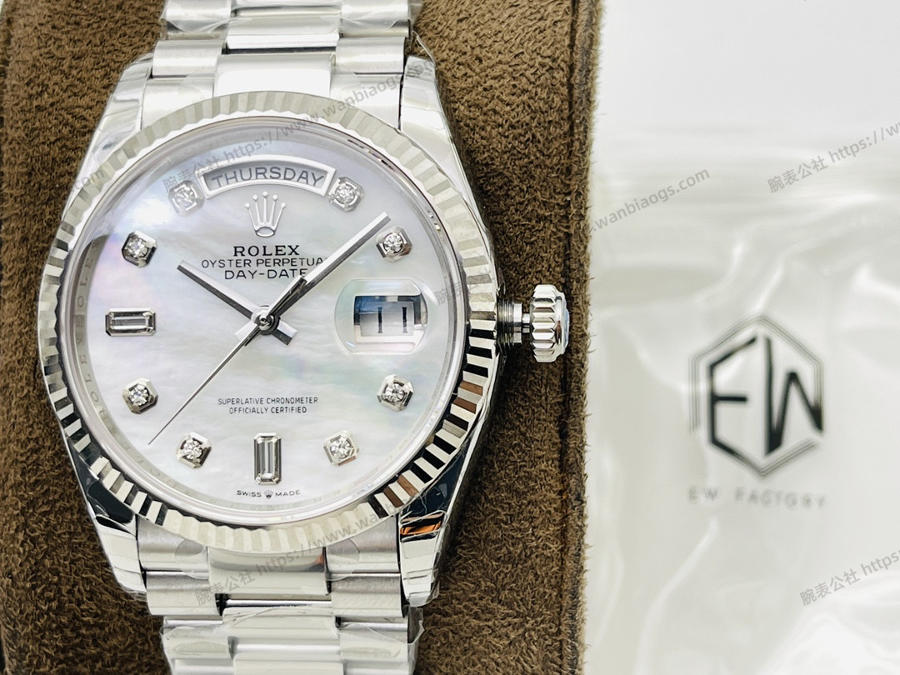 EW厂劳力士Rolex星期日志型40mm系列3255机芯(白盘)腕表赏析 第3张