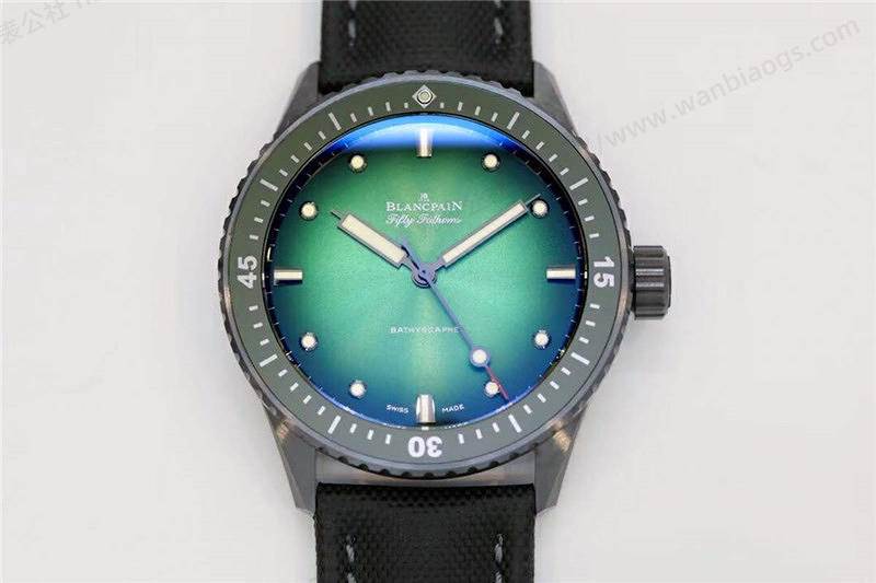 ​GF厂宝珀五十噚系列5005极光绿陶瓷腕表评测  第1张