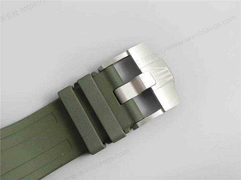 JF厂爱彼AP15710ST军绿色皇家橡树离岸腕表评测 第8张