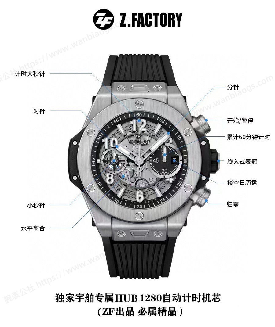 ZF厂宇舶HUBLOT大爆炸BIG BANG腕表评测 第1张