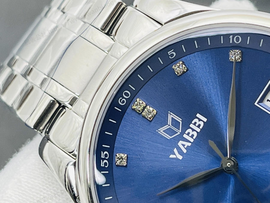 YABBI高品质机械男表国货之光腕表（蓝盘）赏析  第4张