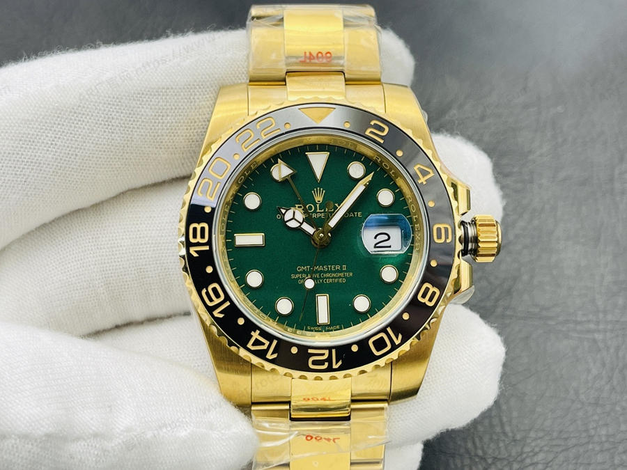 VRS厂劳力士Rolex格林尼治ll升级版126710(金色绿盘)腕表赏析  第1张